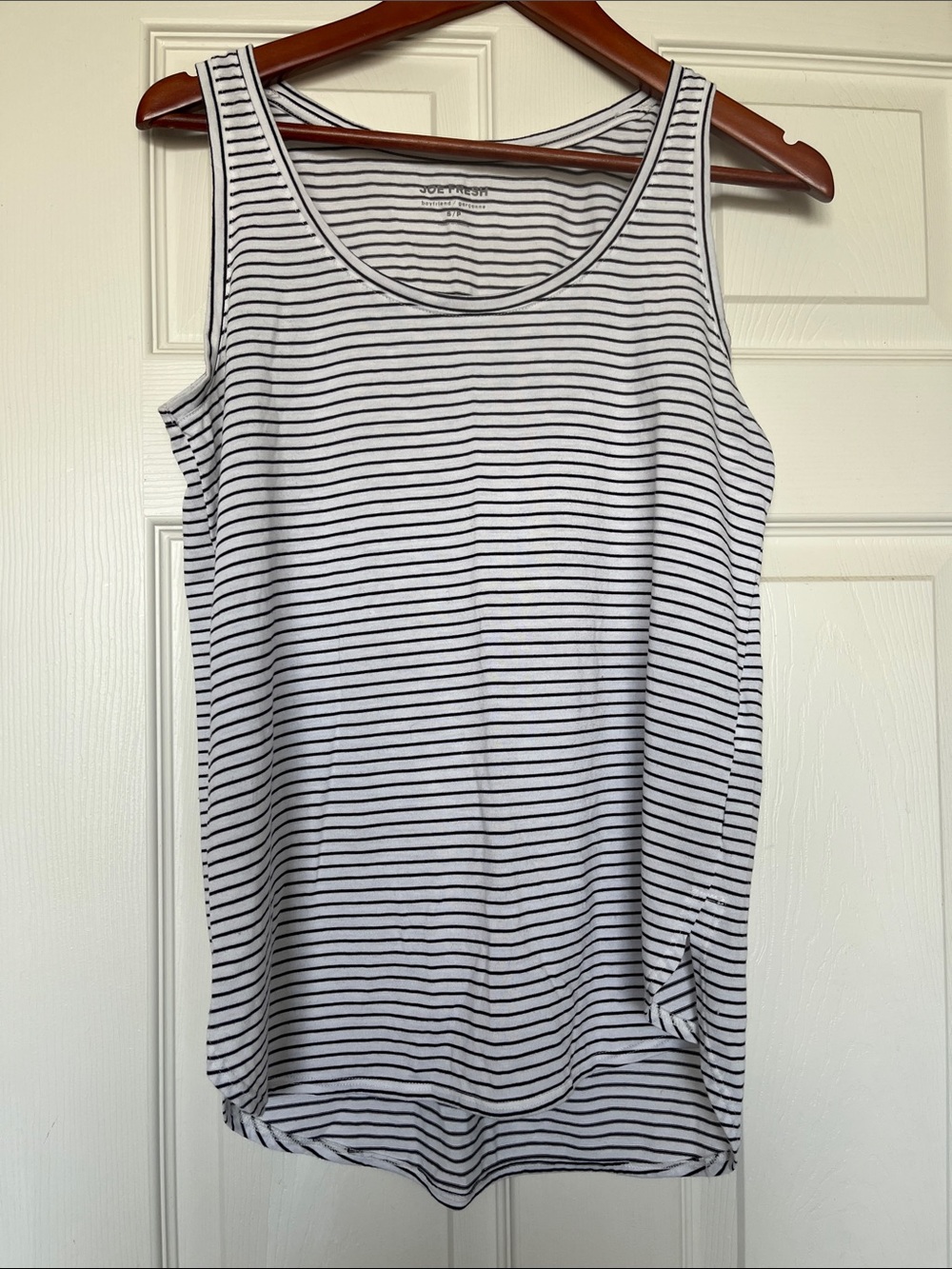 JOE FRESH | Striped Boyfriend Fit Tank Top Sz S